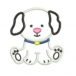 Stickdatei - Hundesalon Hund sitzend